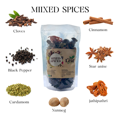 Nature Leaf Premium Mixed Spices | Whole Garam Masala Blend | 100% Pure & Natural (200g