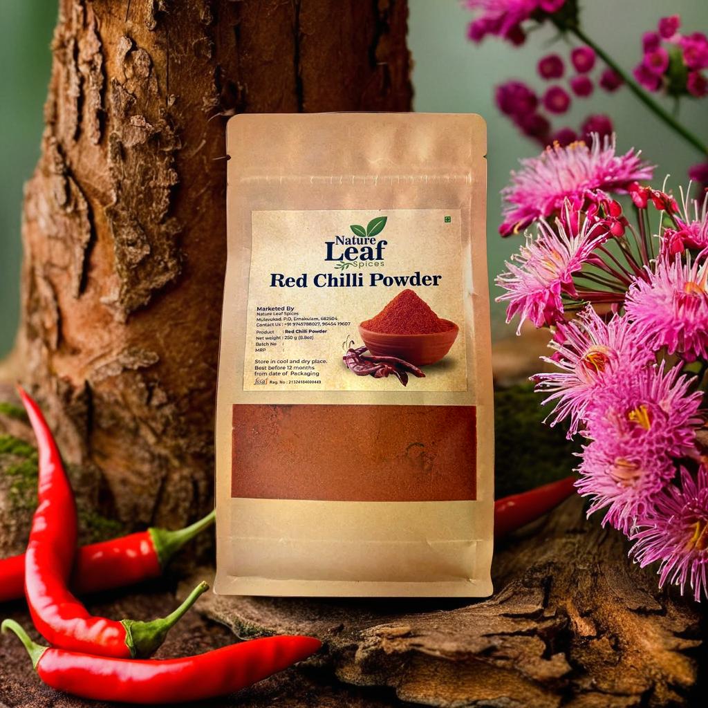 Nature Leaf Premium Red Chilli Powder | 100% Pure & Natural | No Added Color or Preservatives