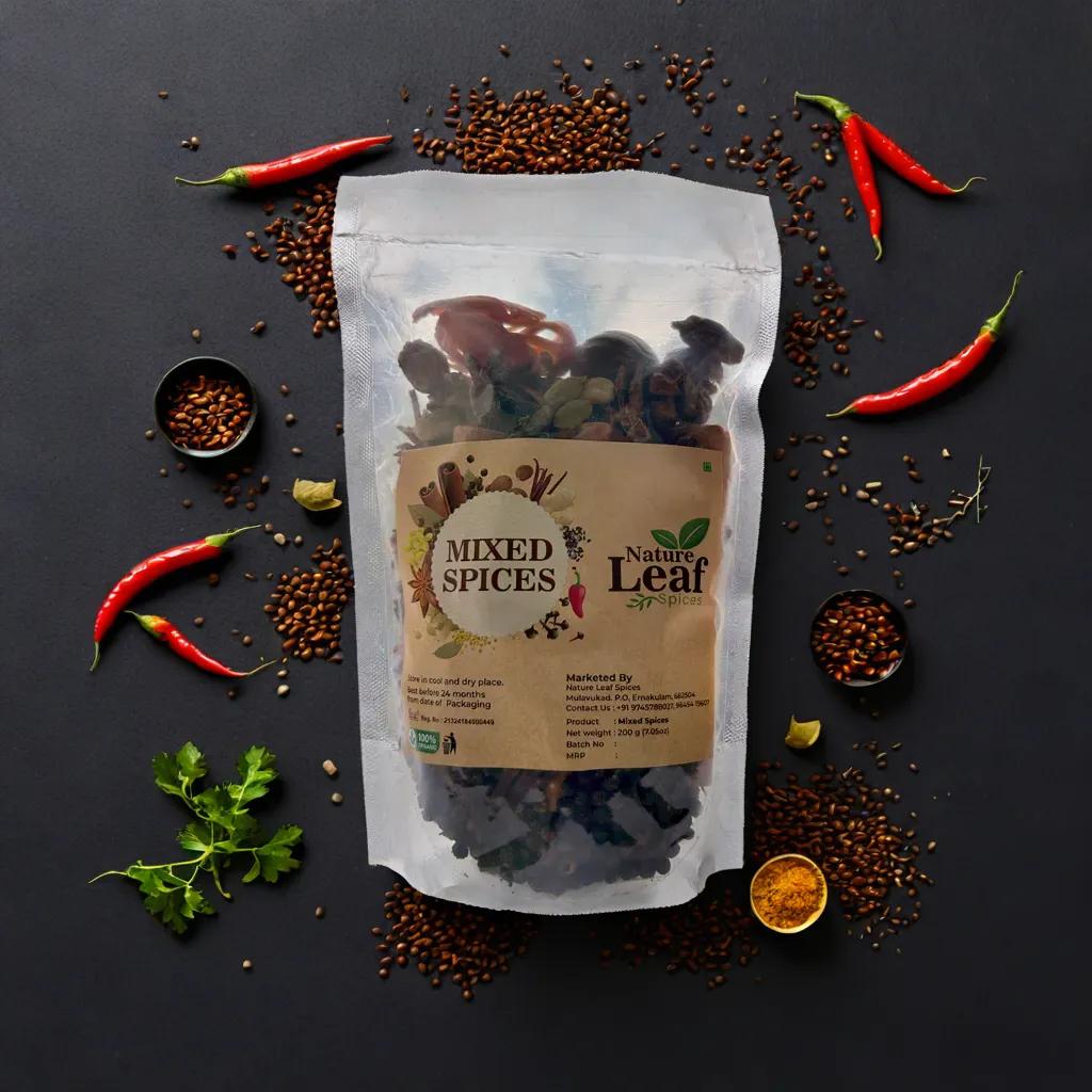 Nature Leaf Premium Mixed Spices | Whole Garam Masala Blend | 100% Pure & Natural (200g