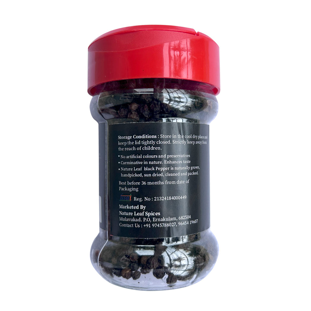 Natureleaf Spices Premium Whole Black Pepper – Bold & Aromatic Kerala Peppercorns